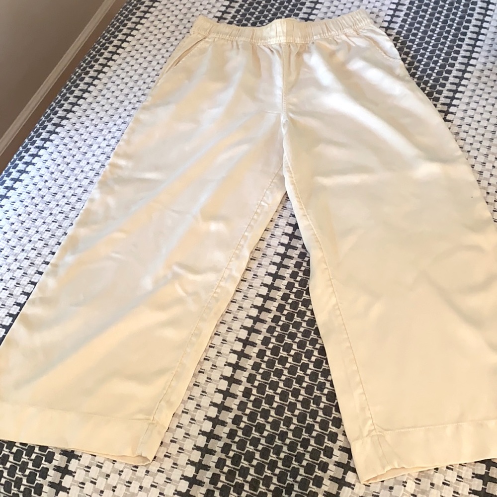 Yellow flowy pants